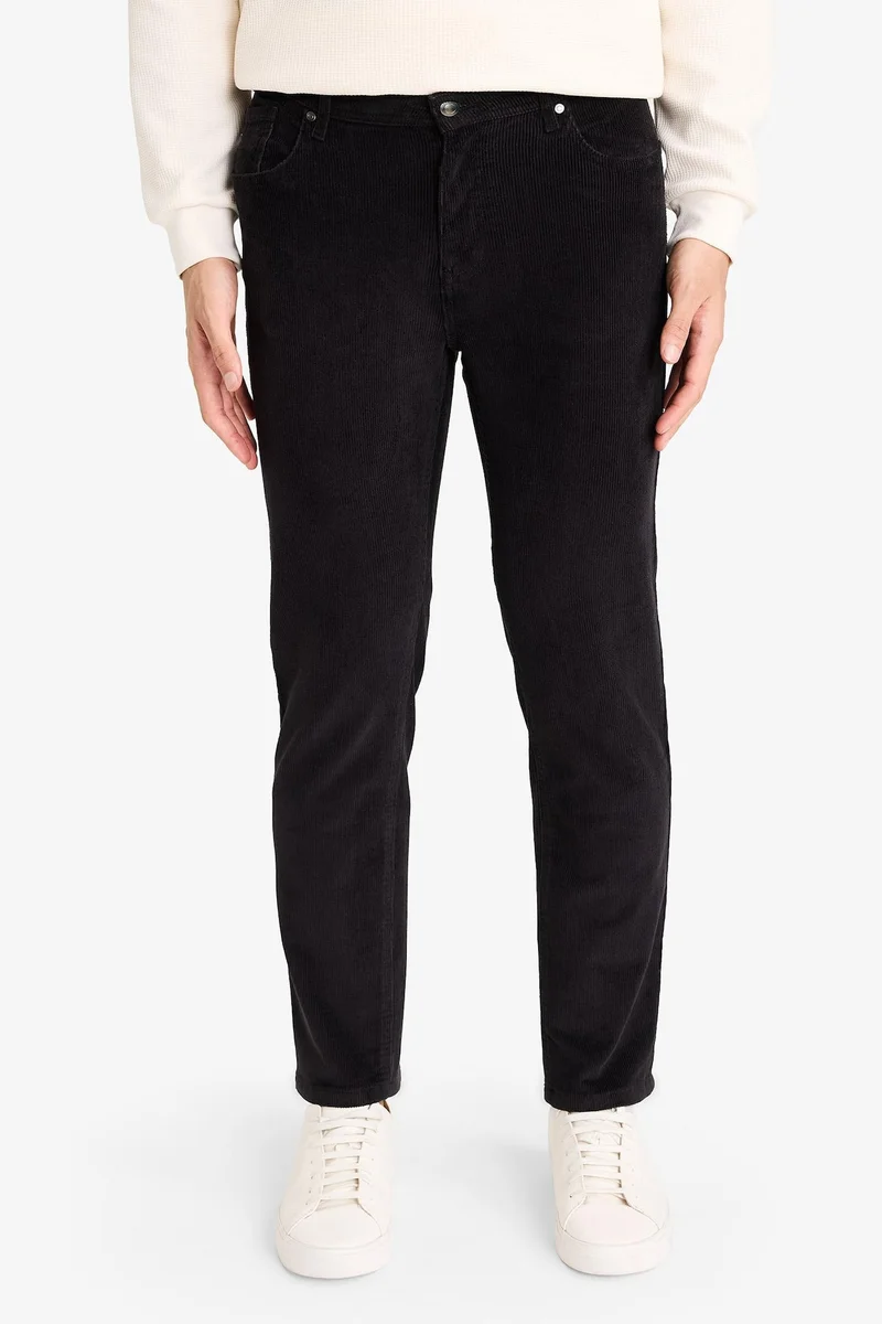Defacto  Regular Fit Velvet Trousers for Men | Best Price UAE