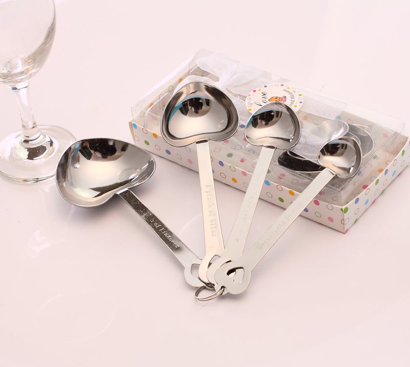 Babies Bloom Silver Metal Measuring Spoons for Baby Shower Favor (Set of 4) - Image 2