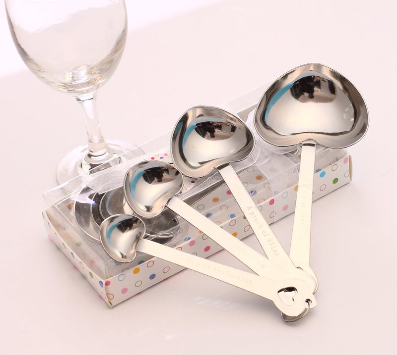 Babies Bloom Silver Metal Measuring Spoons for Baby Shower Favor (Set of 4) - Image 5