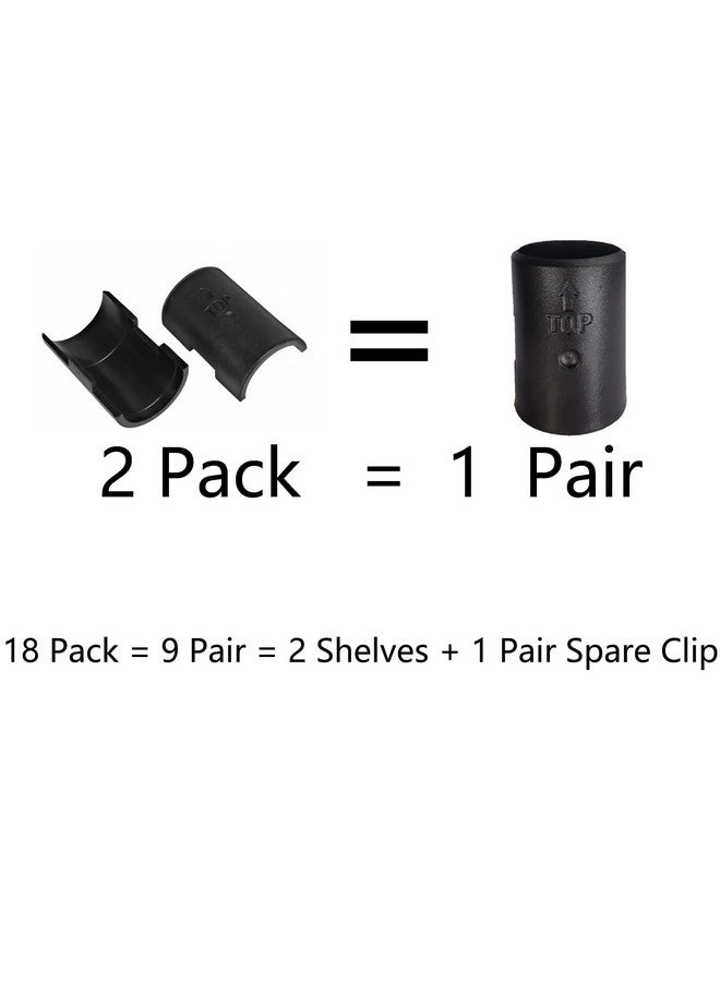 WAFJAMF WAFJAMF 18 Pack Wire Shelving Shelf Lock Clips for 1" Post- Shelving Sleeves Replacements for Wire Shelving System  - Image 2