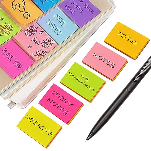 COI Cute Sticky Notes Memo Notepad Daily | Pocket | Index Planner for Home | School | Office 500 Sheets (Approx) - Image 3