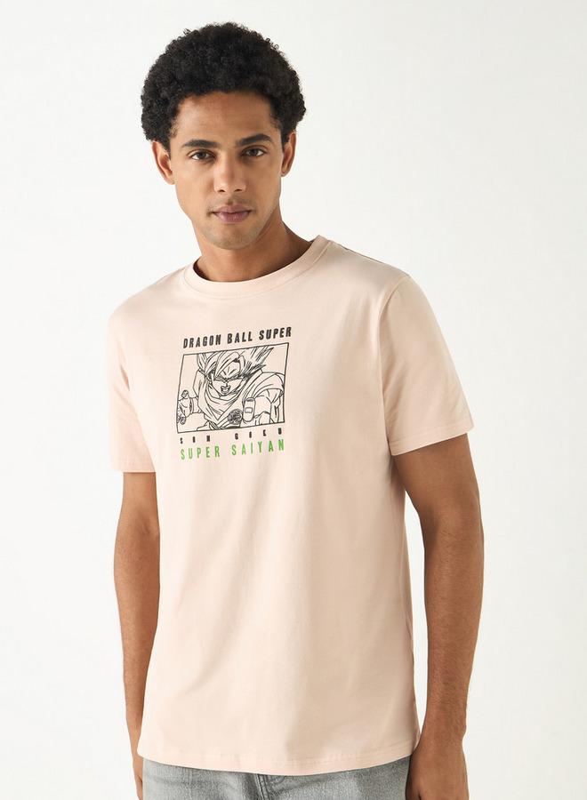 اس بي كاركترز تيشيرت بياقة ضيّقة وأكمام قصيرة وطبعات دراجون بول زي - Image 1