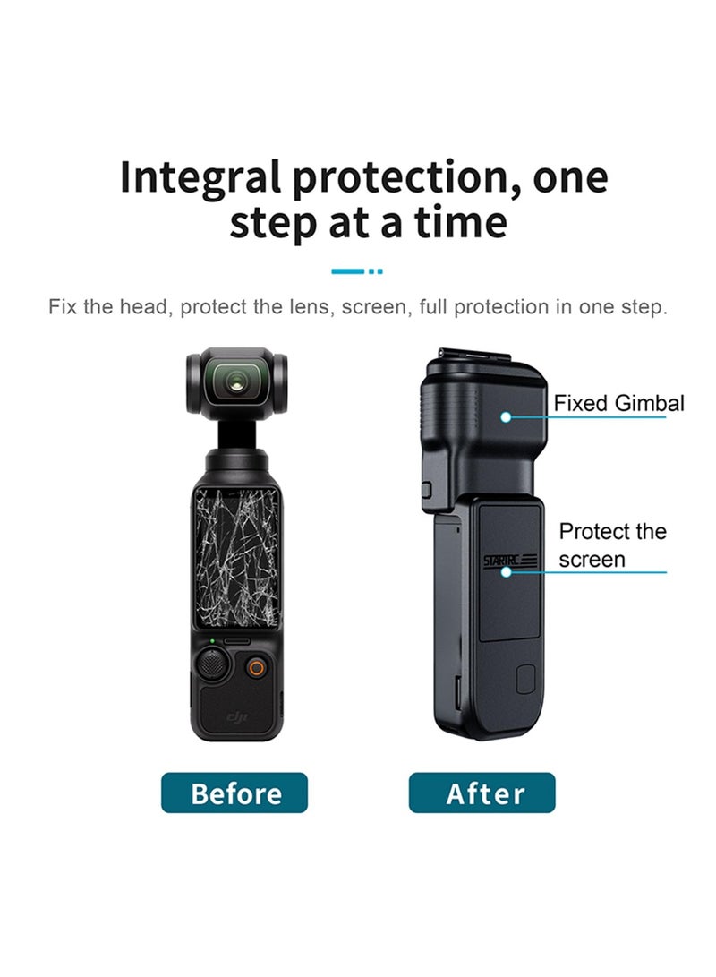 Camera Lens Caps for DJI Osmo Pocket 3, 2-in-1 Flip-Open Protective Lens Cap&Screen Protector, Gimbal Lens Protector Cap for DJI Osmo Pocket 3 Camera Lens Screen  - Image 4