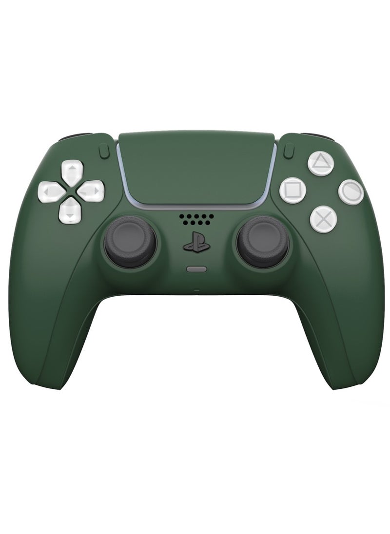 Craft CRAFT by MERLIN PAINTED PLAY STATION 5 DUAL SENSE WIRELESS CONTROLLER GREEN EDITION  - Image 1