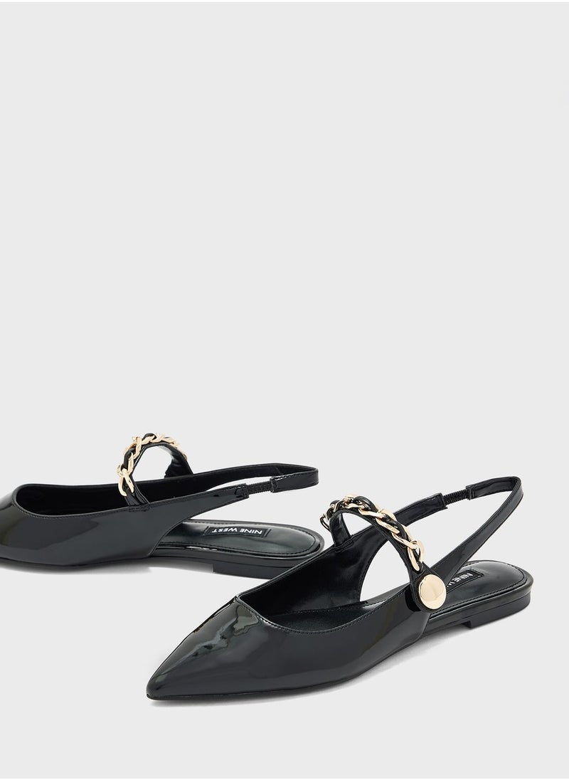 NINE WEST - Pointed Toe Flat Sandals - Image 1