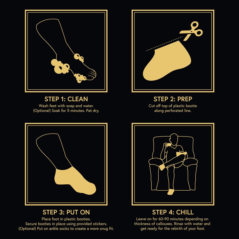 Phoenix (Pack of 2) Phoenix foot Peel for Men - Extra Large - Extra Strength - Cinnamon - Exfoliating Dry Feet Treatment - Callus Remover - Paraben and Fragrance Free - - Image 5