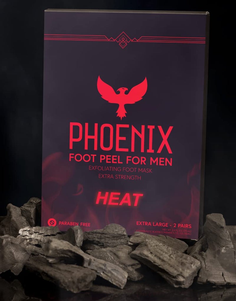 Phoenix (Pack of 2) Phoenix foot Peel for Men - Extra Large - Extra Strength - Cinnamon - Exfoliating Dry Feet Treatment - Callus Remover - Paraben and Fragrance Free - - Image 3