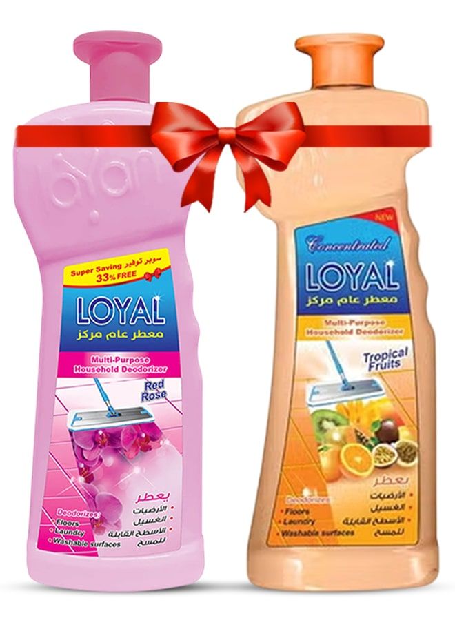 loyal Multi Purpose Household 2x2100ml Red Rose + Tropical Fruits