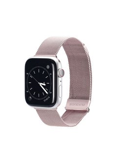 Replacement Strap DUX DUCIS Milanese Watchband For Apple Watch Series 9&8&7 41mm / SE 3&SE 2&6&SE&5&4 40mm / 3&2&1 38mm Pink