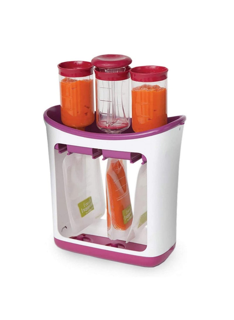 Fruit Puree Squeezer Reusable Kid Pouches Feeding Kit Infant Food Squeeze Station Portable Picnic Bag Sport Supplement Bag for Babies Toddlers - Image 1