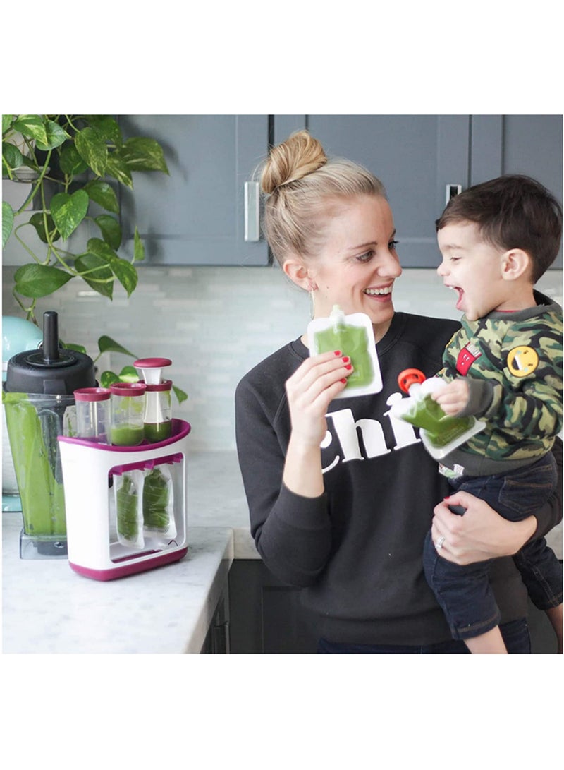 Fruit Puree Squeezer Reusable Kid Pouches Feeding Kit Infant Food Squeeze Station Portable Picnic Bag Sport Supplement Bag for Babies Toddlers - Image 4