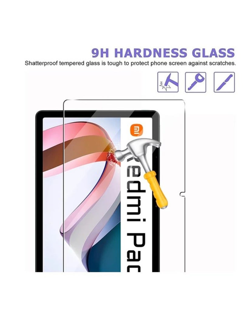 2 Pieces Tempered Glass Screen Protector For Xiaomi Redmi Pad 10.6 Inch 2022 Clear