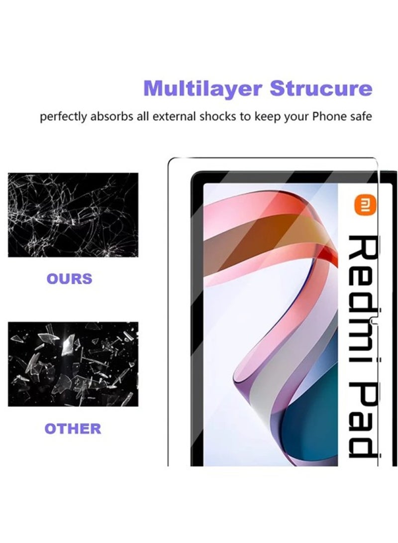 2 Pieces Tempered Glass Screen Protector For Xiaomi Redmi Pad 10.6 Inch 2022 Clear