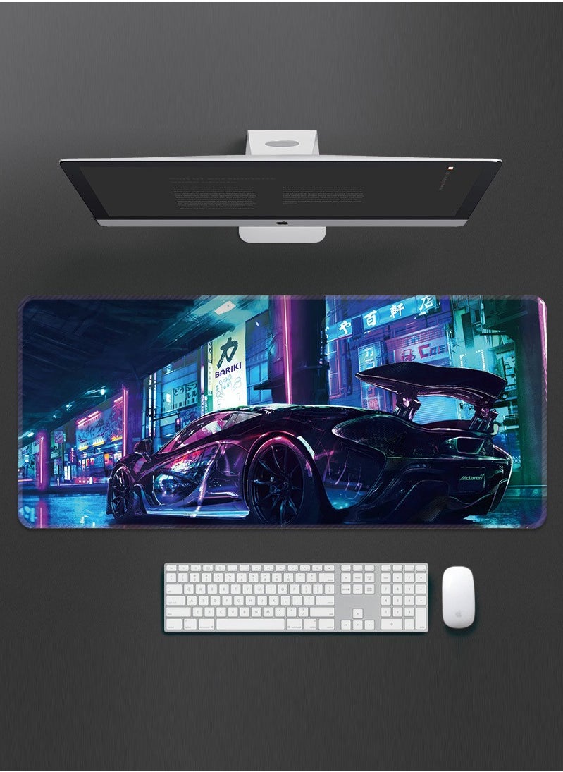 Large Gaming Mouse Pad ,Anti-SkidMousepad Large Keyboard Mouse Pad DeskMat with Stitched Edges (900*400*3mm)