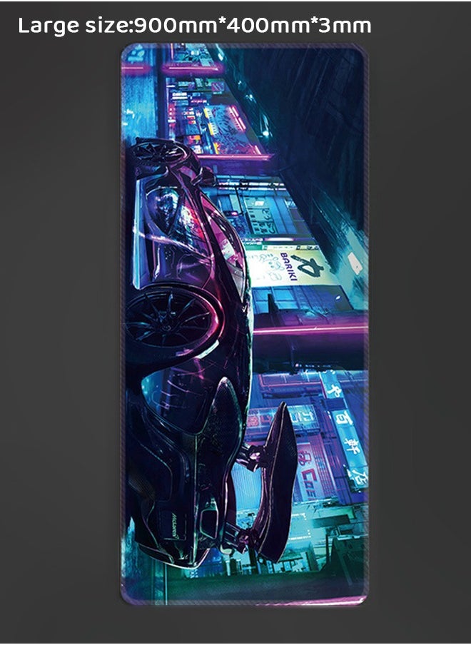 Large Gaming Mouse Pad ,Anti-SkidMousepad Large Keyboard Mouse Pad DeskMat with Stitched Edges (900*400*3mm)