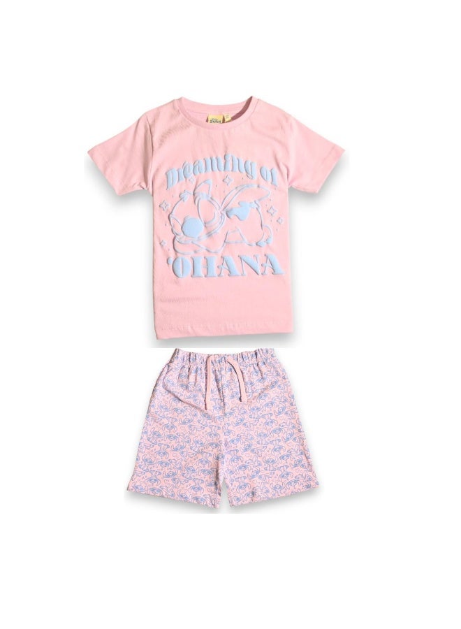 LILO & STITCH GIRLS T-SHIRT & SHORT SET‬ - Image 1