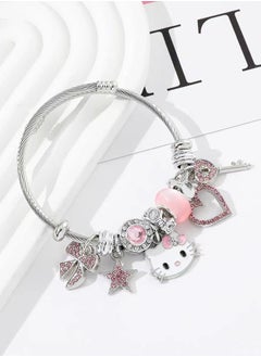 Sanrio Sanrio series Hello Kitty adjustable creative bead combination bracelet bracelet, classic cartoon design jewelry, suitable for girls of all ages  - Image 2