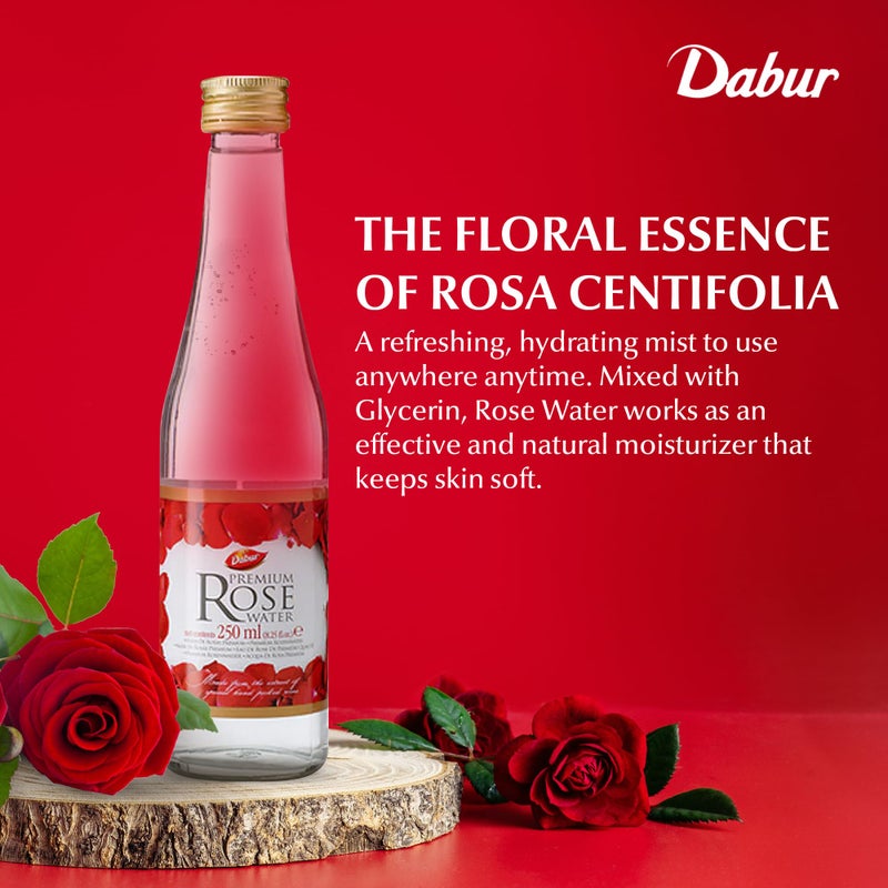 Dabur Rose Water - Rose Water for Skin, Face, Hair, & for Cooking â€“ Nourishing Hydration, Enhances Culinary Creations â€“ Rosewater for Glowing Skin, for Skincare and Beauty Rituals â€“ 250ML - Image 3