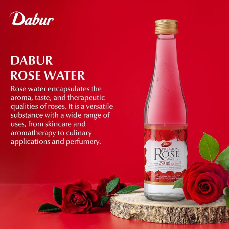 Dabur Rose Water - Rose Water for Skin, Face, Hair, & for Cooking â€“ Nourishing Hydration, Enhances Culinary Creations â€“ Rosewater for Glowing Skin, for Skincare and Beauty Rituals â€“ 250ML - Image 2