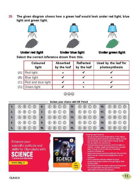 National Science Olympiad (NSO) Work Book for Class 4 - Quick Recap, MCQs, Previous Years Solved Paper and Achievers Section - Olympiad Books For 2022-2023 Exam