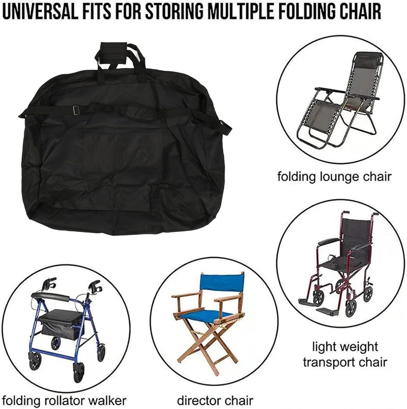 klarako Waterproof Rollator Travel Bag, Portable Storage Carry Bag for Folding Walker Compact Wheelchair with Zipper Closure and Shoulder Bag Design, Suitable for Rollator, Folding - Image 3