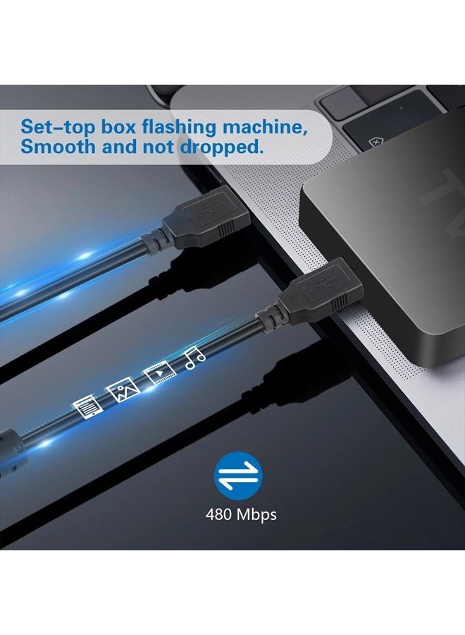 PASOW كابل تمديد USB 2.0 نوع A ذكر إلى نوع A ذكر أسود (30 قدم/10 متر) - Image 2