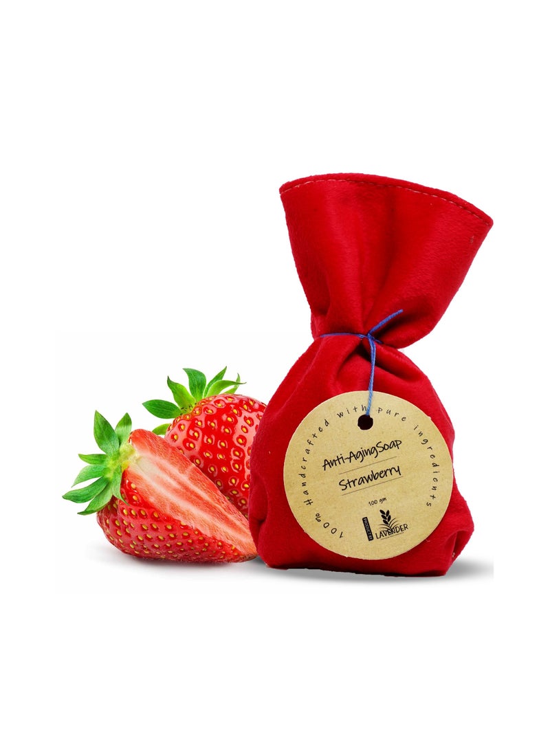 Lavender Natural Strawberry Soap Anti Aging - Image 1