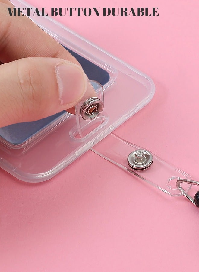 رويس حامل بطاقات للجنسين، حامل حبل قابل للسحب مع خطاف لطيف لبطاقات الهوية الطلابية/وسائل النقل/المترو/العمل/بطاقات الوجبات/بطاقات IC/بطاقات الهوية، أسود - Image 5