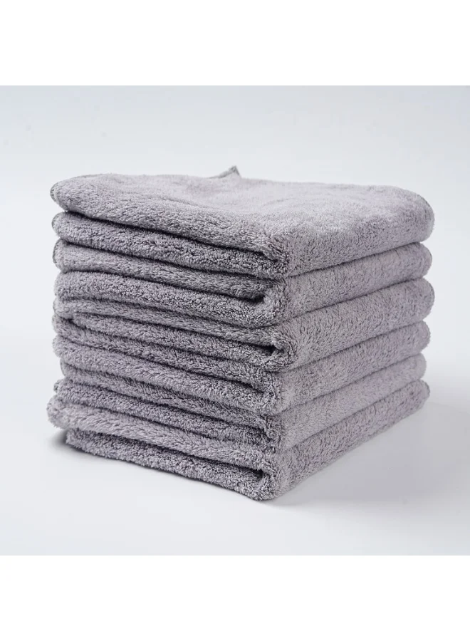 Donetella 6-Pack Microfiber Kitchen Towels 35×35 cm Size – 330 GSM, Highly Absorbent, Quick Dry, Lint Free, Streak Free | Dish & Counter Cleaning