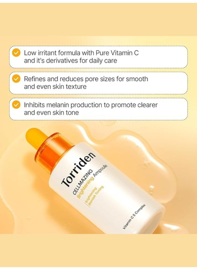 Torriden Cellmazing Brightening Ampoule for Even Tone, Radiance & Hyperpigmentation Repair - Image 4