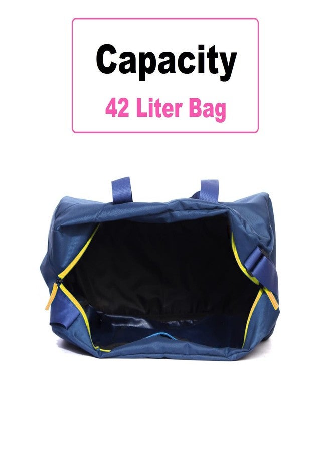 Fclues Store Polyester Travel Duffel Bag with Side Handles,Water Resistant Duffel Bag with Multiple Compartment for Men and Women Color Navy Blue Size 19 inch - Image 3