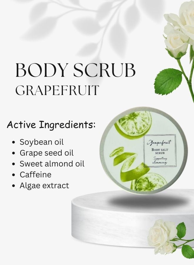 الصابون والأصدقاء مقشر الجسم الطبيعي بالملح والسكر من سوب آند فريندز مع الجريب فروت - مقشر ومقوي للبشرة مع الكافيين والزيوت النباتية، 220 غرام - Image 4