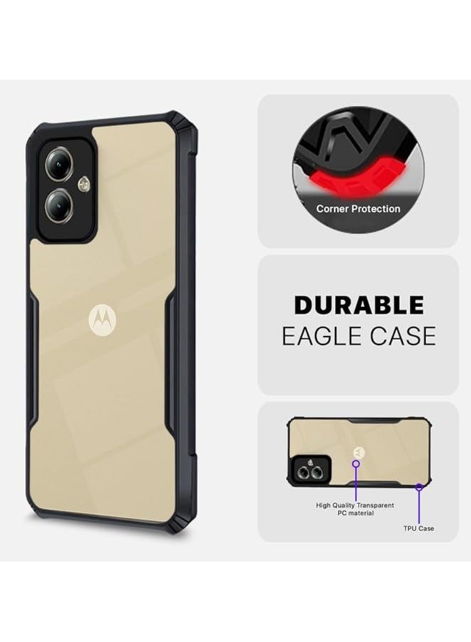 غطاء خلفي شفاف للغاية لهاتف Moto G14  مع حماية كاملة للكاميرا وحافة مرتفعة وغطاء خلفي هجين لهاتف Motorola G14 شفاف - Image 3