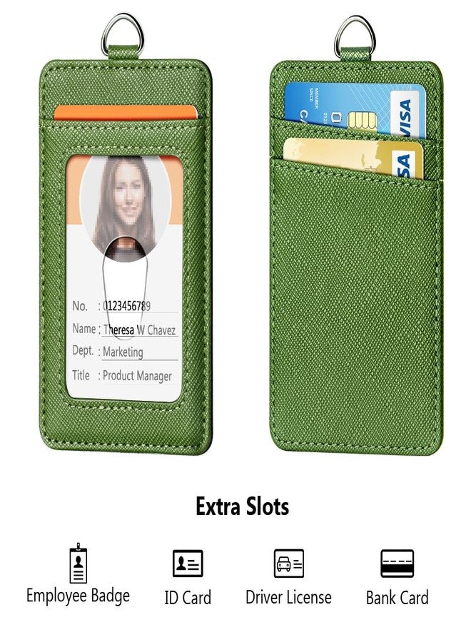 UpUGo Leather Badge Holder and Adjustable Retractable Lanyards, Quick Release Buckle and Safety Breakaway Lanyards with Swivel Metal Clasp for Offices, Staff, Students, Employees - Image 3