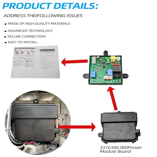 Satiooog 3316348.900 RV Fridge Control Board Fit for Dometic DM2652 RM2652 RM2852 etc Refrigerator Fridge 3316348.000 RV Refrigerator Parts Fridge Circuit Board Power Module Board - Image 5