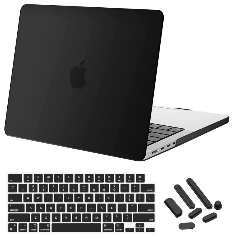 Midkart Compatible with MacBook Pro 16 Inch Case M5 M4 M3 M2 M1 Release 2026-2021 A3429 A3428 A3403 A3186 A2991 A2780 A2485 Pro/Max Chip Hard Shell Cover Keyguard & Dust Plugs, Matte Smoke Black - Image 1