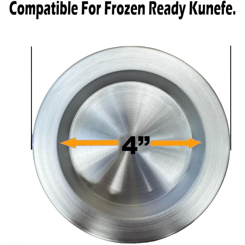 THS Kunafa Plate/Tray. Kunafa Pan Made with Thick Sheet. Shredded Phyllo Dough Tray. Diameter 4 Inches, Height 1.5 Inches, Colour - Silvery White, Pack 1 - Image 3