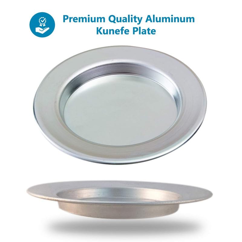 THS Kunafa Plate/Tray. Kunafa Pan Made with Thick Sheet. Shredded Phyllo Dough Tray. Diameter 4 Inches, Height 1.5 Inches, Colour - Silvery White, Pack 1 - Image 4