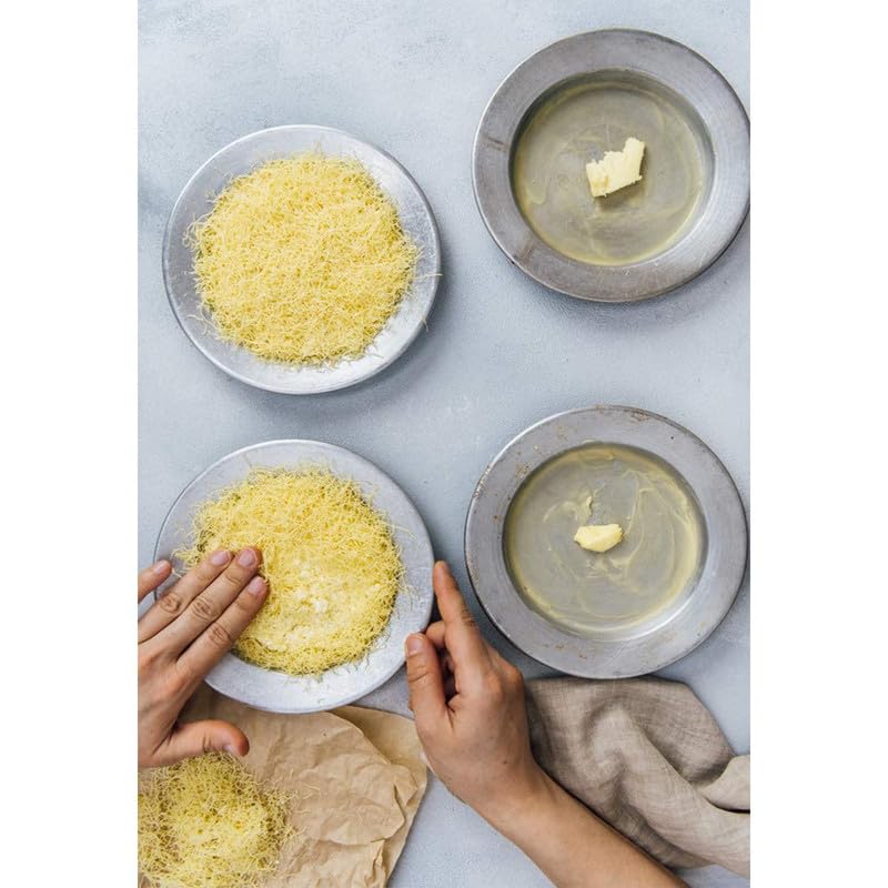 THS Kunafa Plate/Tray. Kunafa Pan Made with Thick Sheet. Shredded Phyllo Dough Tray. Diameter 4 Inches, Height 1.5 Inches, Colour - Silvery White, Pack 1 - Image 5