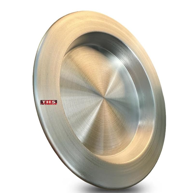 THS Kunafa Plate/Tray. Kunafa Pan Made with Thick Sheet. Shredded Phyllo Dough Tray. Diameter 4 Inches, Height 1.5 Inches, Colour - Silvery White, Pack 1 - Image 2