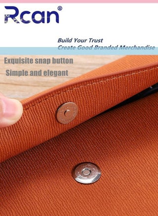 Pu Leather A4 File Bag Multi Functional Portable Large Capacity Waterproof Information Bag Envelope Type Magnetic Suction Snap File Storage Folder Business Bag Suitable for School Office Home - view 5