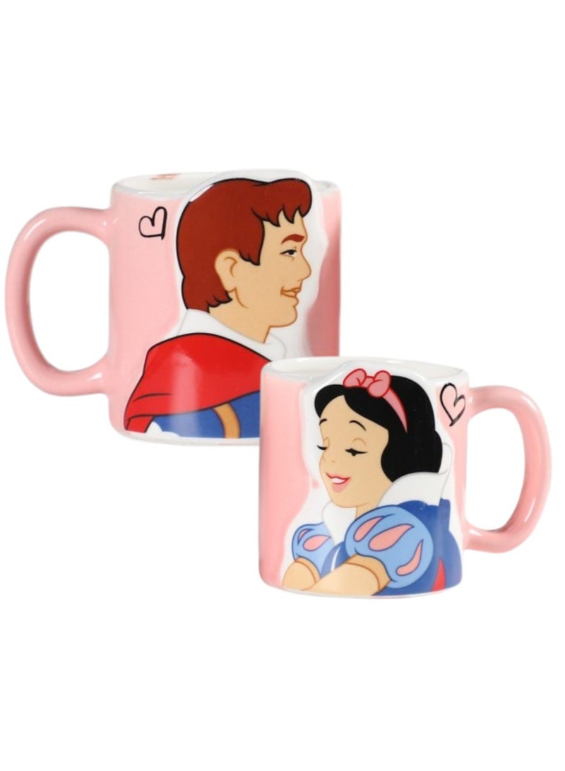 Couple Pair Mug Featuring Princess Cartoon Character Ceramic Mug Coffee Cup Mug For Couple Student Friends 350ml - Image 1