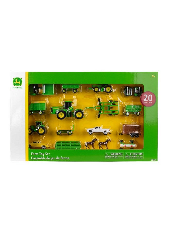 TOMY John Deere Toy Truck & Toy Tractor With Trailers 26-Piece Farm Toy Value Set - Image 3