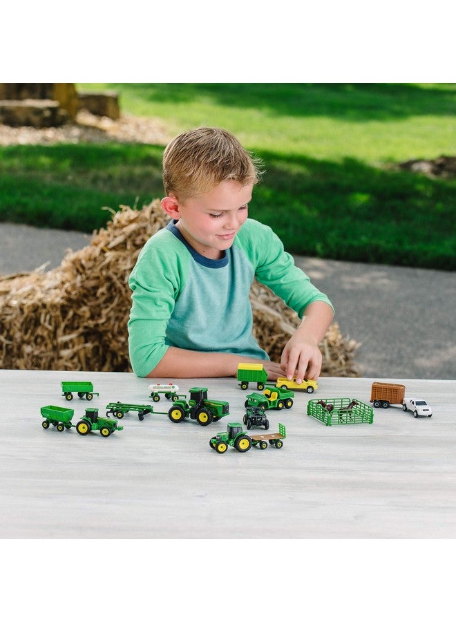 TOMY John Deere Toy Truck & Toy Tractor With Trailers 26-Piece Farm Toy Value Set - Image 2
