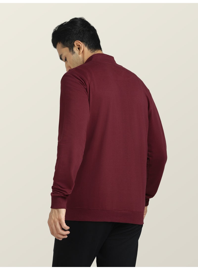 اكس واي اكس اكس جاكيت كروز للرجال مصنوع من قطن تيري الفرنسي بقصّة عادية وسحّاب كامل وجيوب جانبية - Image 2