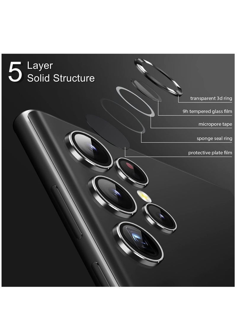 Camera Lens Protector Compatible with Samsung Galaxy S22 Ultra (2022), Scratch-Resistant Ultra-Thin Tempered Glass with Aluminum Edge - Image 3
