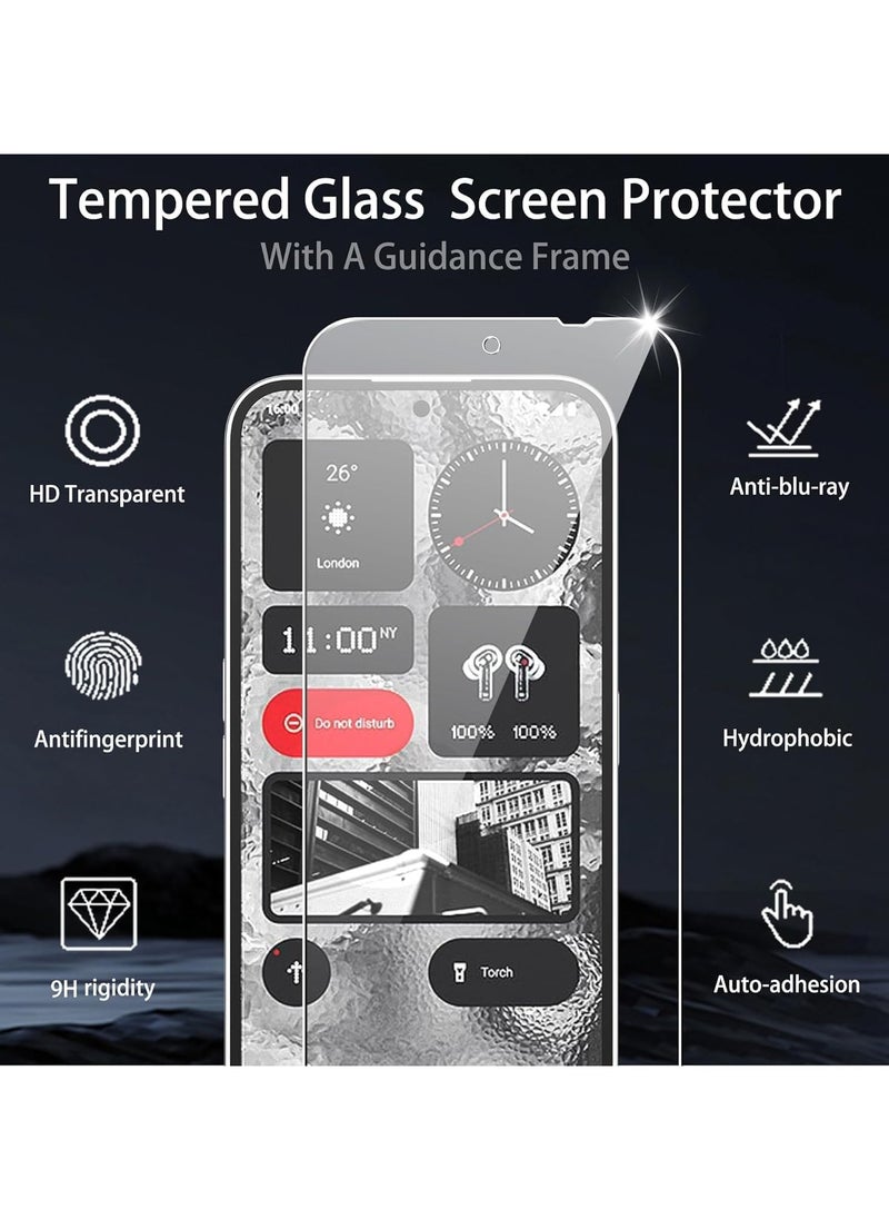 General Nothing Phone 2a 2024 Screen Protector, Tempered Glass, Full Coverage 9H Hardness Anti-Scratch No Bubbles HD Clear Tempered Glass  - Image 2