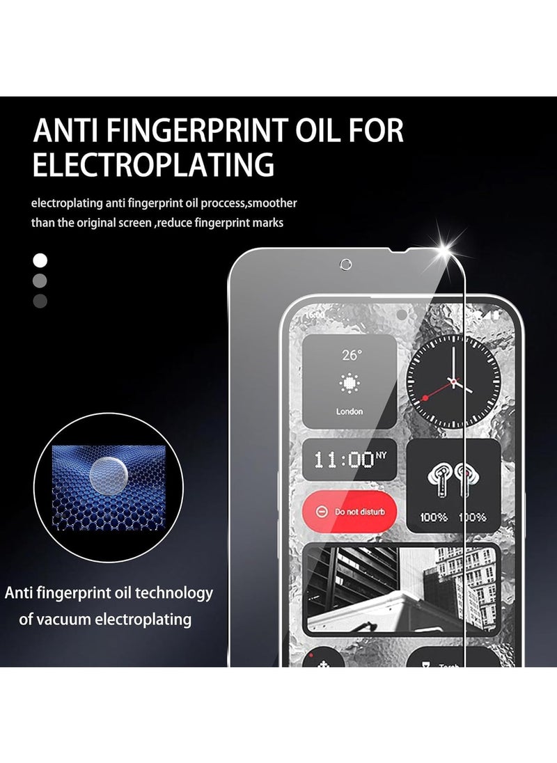 General Nothing Phone 2a 2024 Screen Protector, Tempered Glass, Full Coverage 9H Hardness Anti-Scratch No Bubbles HD Clear Tempered Glass  - Image 5