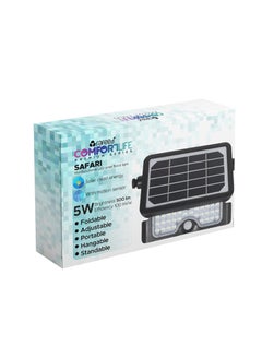 Rafeed SF30001-A 5W LED Solar Flood Light – 500lm, Motion Sensor & Always-On Modes, IP65 Waterproof, Solar-Powered for Outdoor Security and Lighting Warm Light  - Image 5