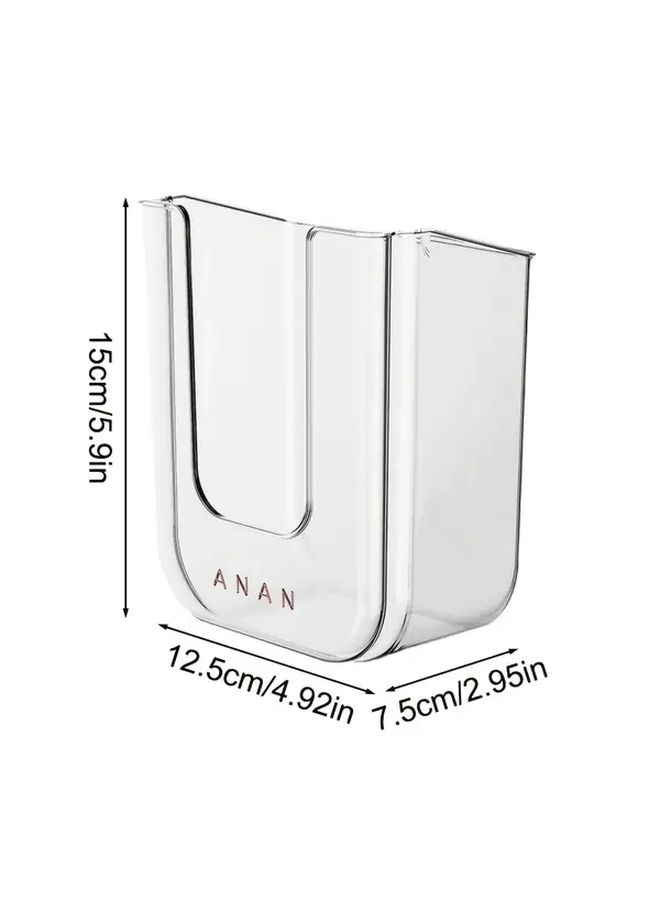 Wall Mounted Wipes Dispenser Transparent White 2 Pack Heavy Duty Adhesive Bathroom Organizer - Image 3